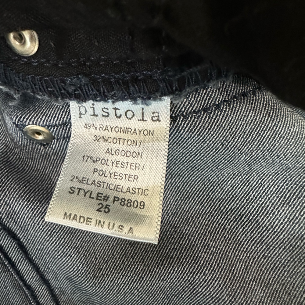 Pistola Dark Denim Skinny Jeans, size 25 - Picture 6 of 7